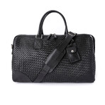 Woven Leather Duffle // Red Lining