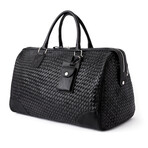 Woven Leather Duffle // Red Lining