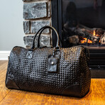 Woven Leather Duffle // Black Lining