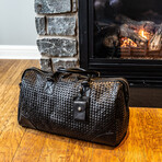Woven Leather Duffle // Black Lining