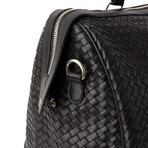 Woven Leather Duffle // Red Lining