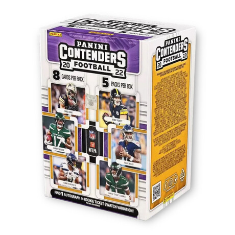 2022 Panini Contenders NFL Football Blaster Box // Chasing Rookies (Guardner, Pickens, Pickett, Hall, Hutchinson Etc.) // Sealed Box Of Cards