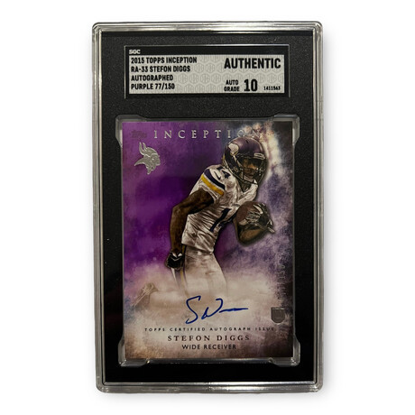 Stefon Diggs // 2015 Topps Inception Autograph // Rookie Card // LE #77/150 // SGC 10 Auto