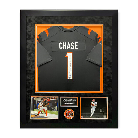 Ja'Marr Chase // Cincinnati Bengals // Autographed Jersey + Framed