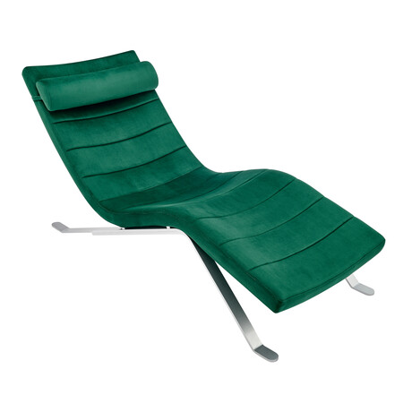 Gilda Lounge Chair // Green Velvet