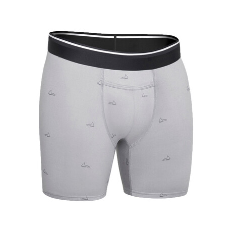 Standard Fit Boxer Briefs // Gray Sharks (XS)