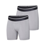 Standard Fit Boxer Briefs // Pack of 2 // Light Gray (XL)