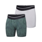 Standard Fit Boxer Briefs // Pack of 2 // Rainforest + Light Gray (L)