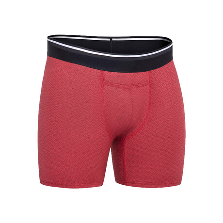 Standard Fit Boxer Briefs // Red Waves (XS)
