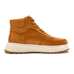 High Top Motorcycle Style Sneakers // Camel (Men's Euro 38)