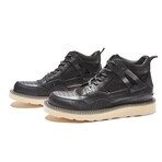 Airy Hook Lace Up Boots // Black (Men's Euro 38)