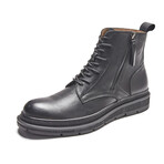 Handsome Heritage Zipper Deco Boots // Black (Men's Euro 38)