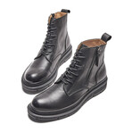 Handsome Heritage Zipper Deco Boots // Black (Men's Euro 38)