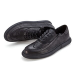 Tough Duty Wingtip Nubuck Sneakers // Black (Men's Euro 38)