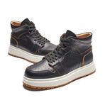 High Top Flowy Layering Sneaker // Black (Men's Euro 38)