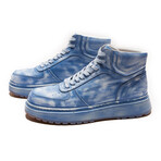 Denim High Top Sneakers // Blue (Men's Euro 38)
