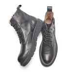 Handsome Heritage Zipper Deco Boots // Black (Men's Euro 38)