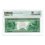 1914 $5 Large Size Federal Reserve Note // PMG Certified Choice About Uncirculated 58 EPQ