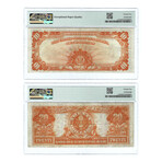 $10 & $20 Large Size Gold Certificate // 1922 & 1906 Set of 2 // PMG Certified Very Fine 25
