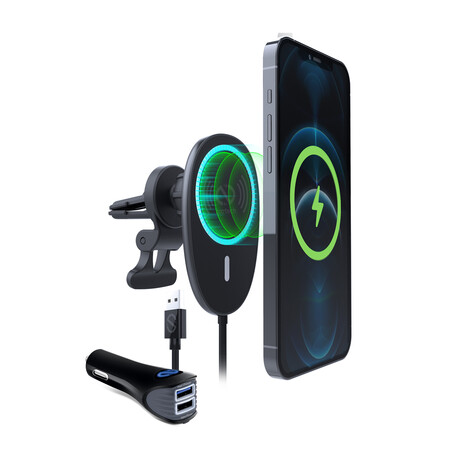 Naztech MagLock 15W Wireless Charging Vent Mount