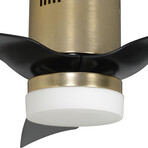 Spezia 52" 3-Blade Smart Ceiling Fan + Led Light Kit // Gold + Black