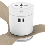 Spezia 52" 3-Blade Smart Ceiling Fan + Led Light Kit // White + Light Wood