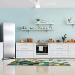 SPEZIA 52" 3-Blade Smart Ceiling Fan + LED Light Kit // White + White