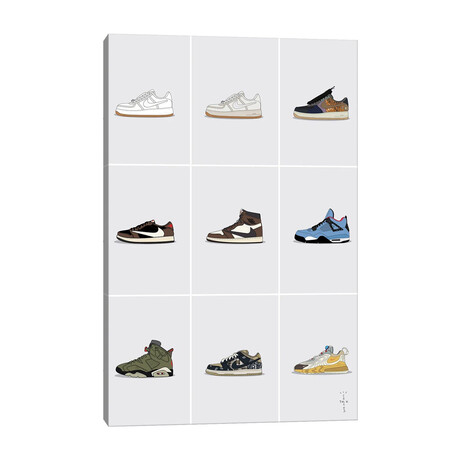Travis Scott Sneaker Collection // avesix (18"H x 12"W x 1.5"D)