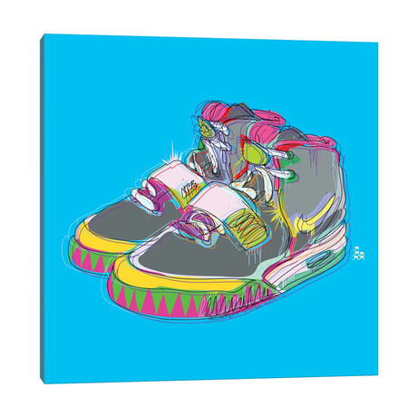 Nike Air Yeezy 2's // TECHNODROME1 (12"H x 12"W x 1.5"D)
