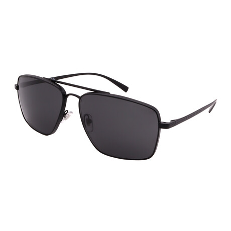 Versace // Men's VE2216 126187 Pilot Sunglasses // Matte Black + Dark Gray