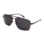 Versace // Men's VE2216 126187 Pilot Sunglasses // Matte Black + Dark Gray