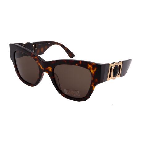 Versace // Unisex VE4415U 180/3 Square Sunglasses // Havana + Brown ...