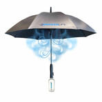 Rechargeable MisterBreeze Misting Umbrella // Silver