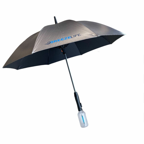 Rechargeable MisterBreeze Misting Umbrella // Silver