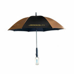 Rechargeable MisterBreeze Misting Umbrella // Black & Gold