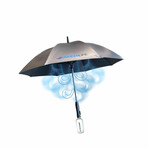 Rechargeable MisterBreeze Misting Umbrella // Silver