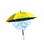 Rechargeable MisterBreeze Misting Umbrella // Yellow