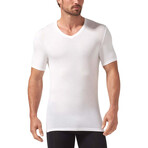 Second Skin Stay-Tucked High V-Neck Undershirt // White (S)