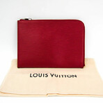 Epi Leather Clutch Bag // Rouge // Pre-Owned