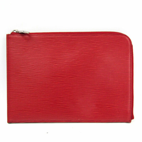 Epi Leather Clutch Bag // Rouge // Pre-Owned