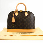 Monogram Leather Lock + Key Handbag // Monogram Brown // Pre-Owned