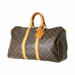 Louis Vuitton // Monogram Leather Boston Bag // Brown // Pre-Owned