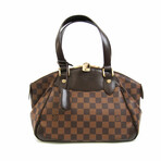 Louis Vuitton // Damier Canvas + Leather Shoulder Bag // Ebene // Pre-Owned