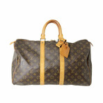 Louis Vuitton // Monogram Leather Boston Bag // Brown // Pre-Owned