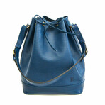 Epi Leather Shoulder Bucket Bag // Toledo Blue // Pre-Owned