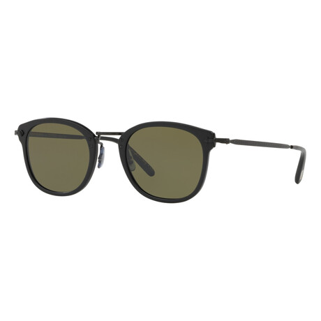 Oliver Peoples // Men's Fashion OV5350S-146552 Sunglasses // Semi Matte Black + Green G15
