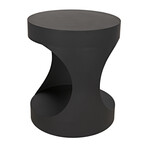 Eclipse Round Side Table // Black Steel