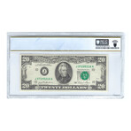1981 $20 Small Size Federal Reserve Note // Insufficient Inking Error - Blank Back // PCGS Certified AU55 EPQ