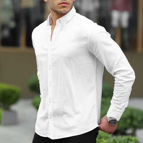 Button-Up Shirt // White (S)