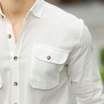 Double Pocket Button-Up // Ecru (S)